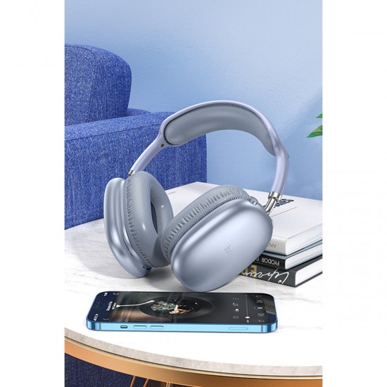 Hoco W35 Air Triumph Bluetooth 5.3 Çok Fonksiyonlu Kablosuz Kulak Üstü Kulaklık (Yeşil)