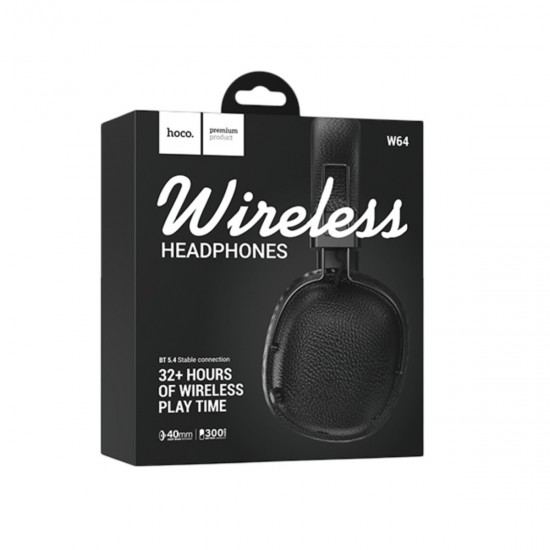 Hoco W64 Earl 2 Bluetooth 5.4 Kulak Üstü Kulaklık (Siyah)