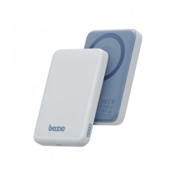 Energea X Bazic GoPower Snap 5K 3in1 5.000 mAh 20W PD Kablolu ve 15W Kablosuz Hızlı Şarj Magsafe Powerbank (Beyaz)