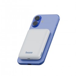 Energea X Bazic GoPower Snap 5K 3in1 5.000 mAh 20W PD Kablolu ve 15W Kablosuz Hızlı Şarj Magsafe Powerbank (Beyaz)