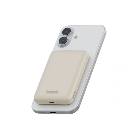 Energea X Bazic GoPower Snap 5K 3in1 5.000 mAh 20W PD Kablolu ve 15W Kablosuz Hızlı Şarj Magsafe Powerbank (Kahverengi)