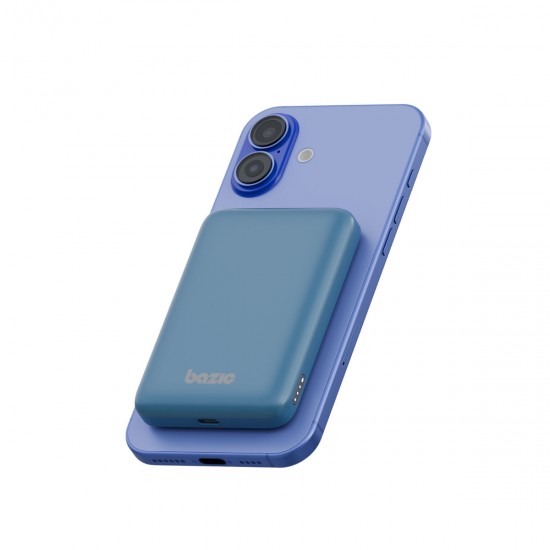 Energea X Bazic GoPower Snap 5K 3in1 5.000 mAh 20W PD Kablolu ve 15W Kablosuz Hızlı Şarj Magsafe Powerbank (Mavi)