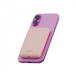 Energea X Bazic GoPower Snap 5K 3in1 5.000 mAh 20W PD Kablolu ve 15W Kablosuz Hızlı Şarj Magsafe Powerbank (Pembe)