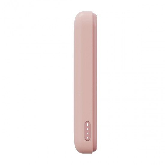 Energea X Bazic GoPower Snap 5K 3in1 5.000 mAh 20W PD Kablolu ve 15W Kablosuz Hızlı Şarj Magsafe Powerbank (Pembe)