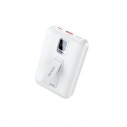 Yesido YP45 10.000 mAh 20W Dijital Göstergeli 15W Kablosuz Şarjlı Standlı Magsafe PD Hızlı Şarj Powerbank (Beyaz)