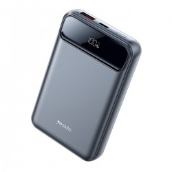 Yesido YP49 10.000 mAh Dijital Gösterge 22.5W USB 3.0 / 20W Type-C Çıkışlı 15W Kablosuz Şarjlı PD Hızlı Şarj Magsafe Powerbank (Siyah)