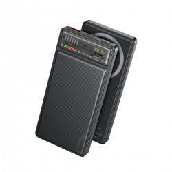 Yesido YP57 10.000 mAh Led Şarj Göstergeli 22.5W USB3.0 ve 20W Type-C Çıkışlı 15W Kablosuz Şarjlı PD Hızlı Şarj Magsafe Powerbank (Siyah)