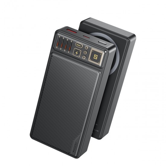Yesido YP58 20.000 mAh Led Göstergeli 22.5W USB3.0 ve 20W Type-C Çıkışlı 15W Kablosuz Şarjlı PD Hızlı Şarj Magsafe Powerbank (Siyah)