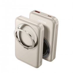 Yesido YP60 10.000 mAh 20W Type-C 18W USB ve 15W Kablosuz Şarj Çıkışlı PD Magsafe Powerbank (Gold)