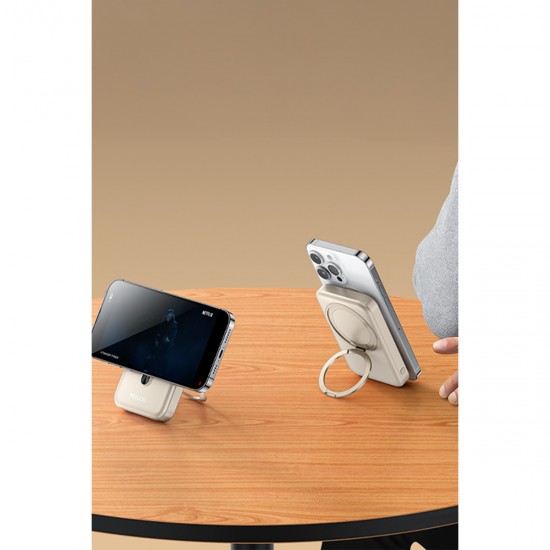 Yesido YP60 10.000 mAh 20W Type-C 18W USB ve 15W Kablosuz Şarj Çıkışlı PD Magsafe Powerbank (Gold)