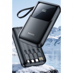 Yesido YP71 Dijital Göstergeli 10.000 mAh 6in1 22.5W PD Hızlı Şarj Powerbank (Siyah)