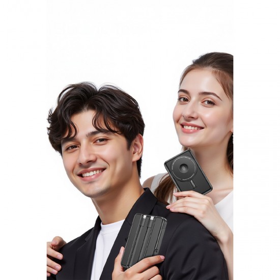 Yesido YP72 Dijital Göstergeli 10.000 mAh Kablosuz Magsafe Powerbank (Siyah)