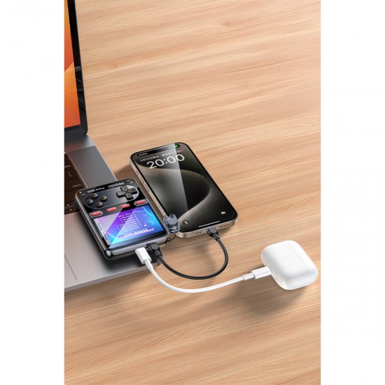 Yesido YP87 Dahili Retro Oyun Konsollu 10.000 mAh 2in1 20W PD Hızlı Şarj Powerbank (Siyah)