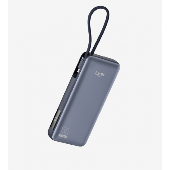 LinkTech P131 Premium 130W Dijital Ekranlı Dahili Type-C Kablolu 20000 mAh Powerbank