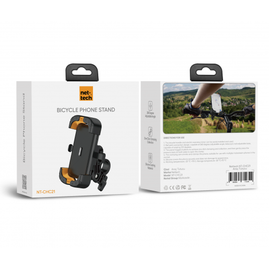 Nettech NT-CHC21 Gidon Bağlantılı Bisiklet-Motosiklet Kıskaçlı Telefon Tutucu Nettech NT-CHC21 Gidon Bağlantılı Bisiklet-Motosiklet Kıskaçlı Telefon Tutucu