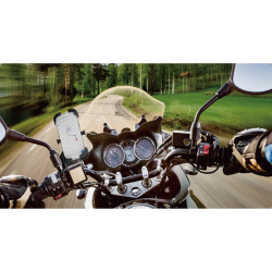 Nettech NT-CHC22 Ayna Bağlantılı Bisiklet-Motosiklet Kıskaçlı Telefon Tutucu
