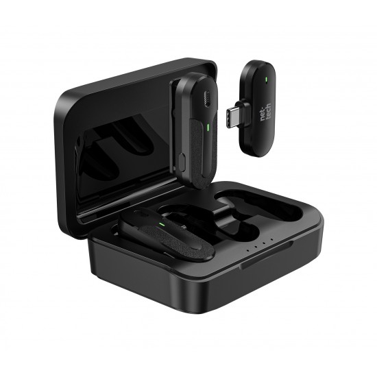 Nettech NT-0T08 Type-C Duo Wireless Mini Kablosuz Yaka Mikrofonu Nettech NT-0T08 Type-C Duo Wireless Mini Kablosuz Yaka Mikrofonu