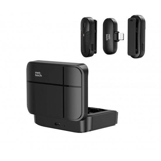 Nettech NT-0T09 Lightning Duo Wireless Mini Kablosuz Yaka Mikrofonu Nettech NT-0T09 Lightning Duo Wireless Mini Kablosuz Yaka Mikrofonu
