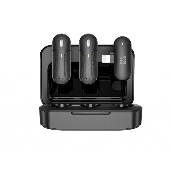 Nettech NT-0T09 Lightning Duo Wireless Mini Kablosuz Yaka Mikrofonu Nettech NT-0T09 Lightning Duo Wireless Mini Kablosuz Yaka Mikrofonu