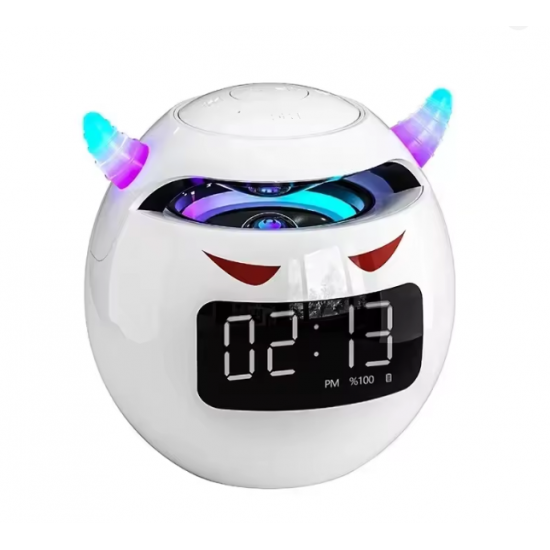 Mini Bluetooth Hoparlör & Alarm Saati | HD Mikrofonlu, Bas Destekli TF Kart Müzik Çalar Mini Bluetooth Hoparlör & Alarm Saati | HD Mikrofonlu, Bas Destekli TF Kart Müzik Çalar