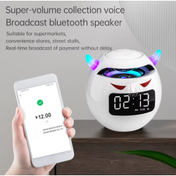 Mini Bluetooth Hoparlör & Alarm Saati | HD Mikrofonlu, Bas Destekli TF Kart Müzik Çalar