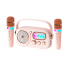 Zealsound Karaoke Hoparlör Seti | 2 Mikrofon, RGB Işıklı| Taşınabilir Bluetooth Karaoke Box