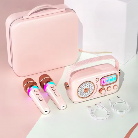 Zealsound Karaoke Hoparlör Seti | 2 Mikrofon, RGB Işıklı| Taşınabilir Bluetooth Karaoke Box Zealsound Karaoke Hoparlör Seti | 2 Mikrofon, RGB Işıklı| Taşınabilir Bluetooth Karaoke Box