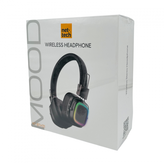 Nettech NT-BTH31 Kulak Üstü Kablosuz Bluetooth Kulaklık - RGB Işık & 8 Saat Çalışma Süresi
