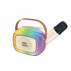 Nettech NT-BTS08 Rgb Karaoke Box Kablosuz Hoparlör - Speaker (Bej)