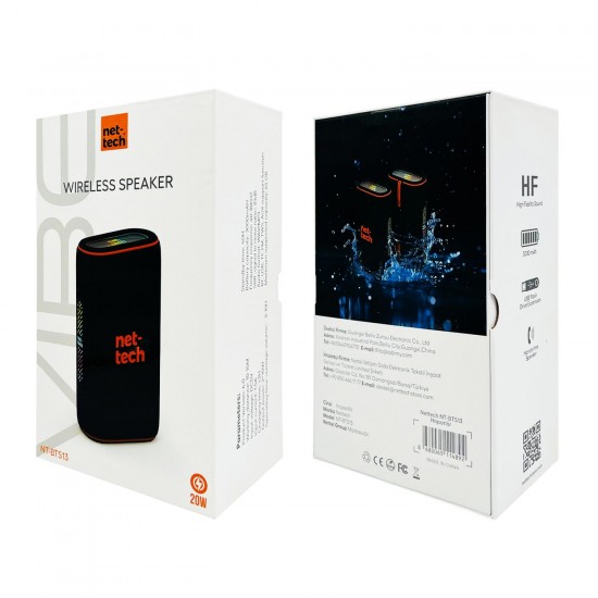 Nettech NT-BTS13 Kablosuz Hoparlör – 20W Güç & Su Geçirmez Tasarım