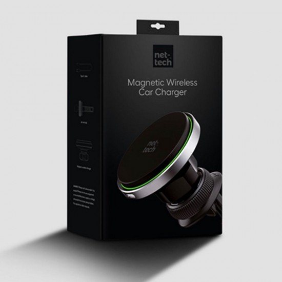 Nettech NT-CHC18 Kablosuz Şarjlı Araç İçi Havalandırma Manyetik Telefon Tutucu