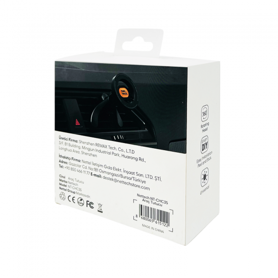 Nettech NT-CHC35 Dönerli Havalandırma Bölmesi Manyetik Araç İçi Telefon Tutucu