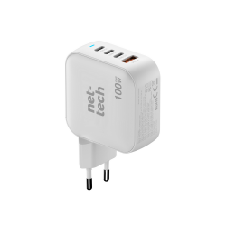 Nettech NT-HCH09 100W PD+QC GaNPrime Şarj Aleti (Beyaz)