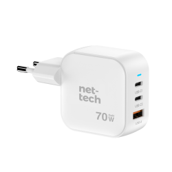 Nettech NT-HCH10 70W PD+QC GaNPrime Şarj Aleti (Beyaz)