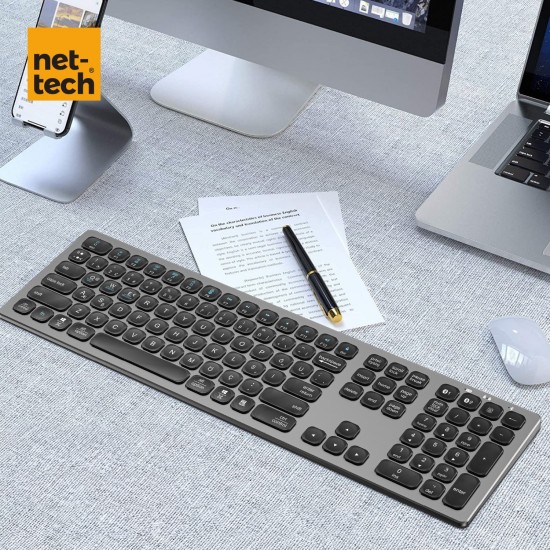 Nettech NT-KM01 Çoklu Cihaz Kablosuz Bluetooth Klavye Nettech NT-KM01 Çoklu Cihaz Kablosuz Bluetooth Klavye
