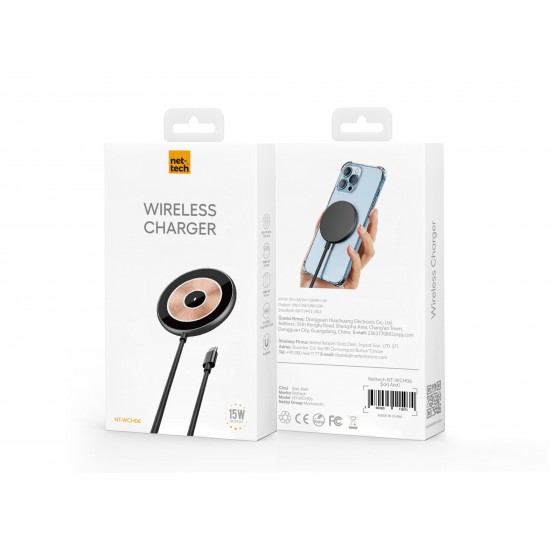 Nettech NT-WCH06 PD Magsafe 15W Kablosuz Wireless Şarj Nettech NT-WCH06 PD Magsafe 15W Kablosuz Wireless Şarj