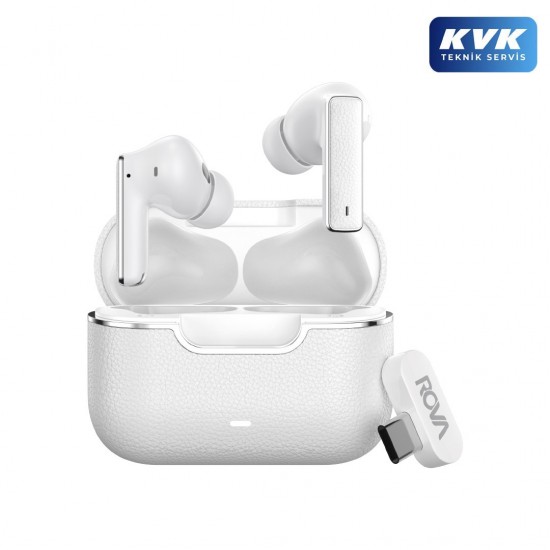 Rova BKG509 Bluetooth 5.4 Kulaklık - Hybrid ANC+ENC Gürültü Engelleyici - 6 Mikrofonlu & Kablosuz Şarj Destekli