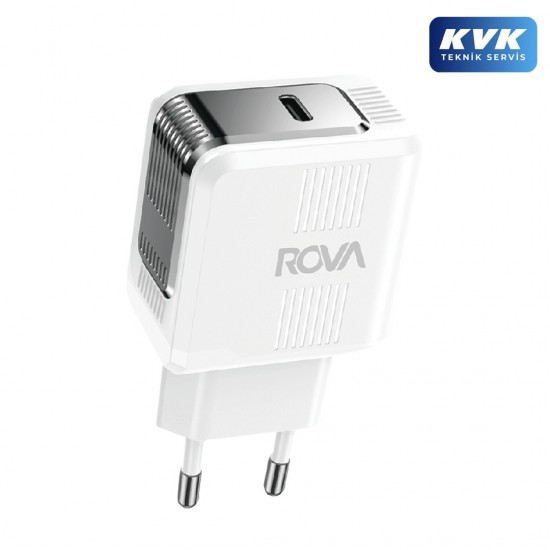 Rova SB110 20W PD Hızlı Şarj Cihazı - Güvenlik Sertifikalı Akıllı Akım Korumalı Type-C Adaptör