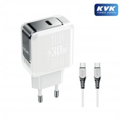 Rova SB111T 30W Type-C Hızlı Şarj Adaptörü + 1 Metre Type-C Kablo Seti - PD Destekli Şarj Başlığı