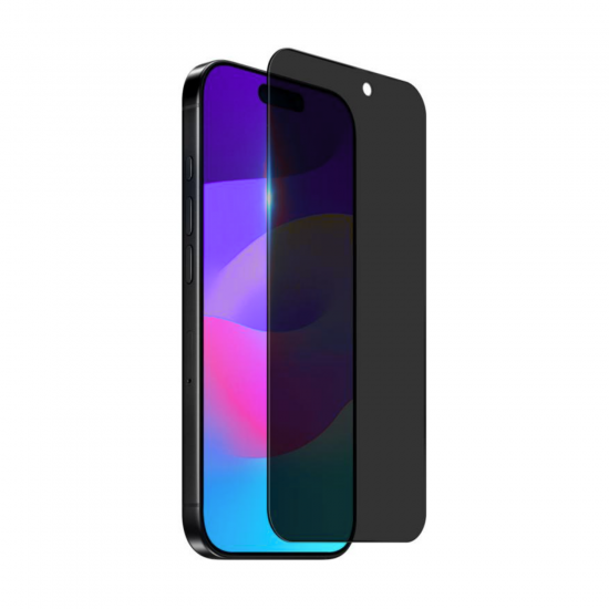 iPhone 17 Air Kolay Uygulama Aparatlı Dust Proof Privacy Temperli Hayalet Cam Ekran Koruyucu (Siyah)