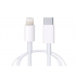 Nettech NT-DC50 20W Plastik 200 Cm Type-C To Lightning Şarj ve Data Kablosu (Beyaz)